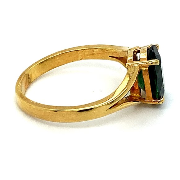 GIA Chrome Tourmaline 2.80ct Solid 22K Gold Ring - Picture 3 of 10